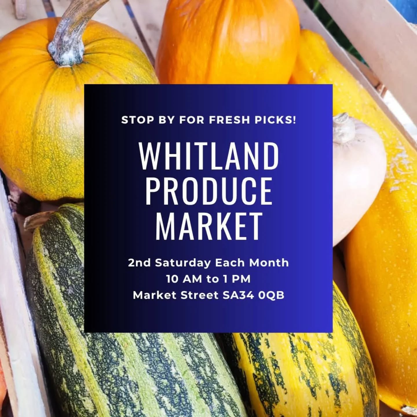 ✅ Supporting local food aids your local economy - By choosing food produced locally, you’re supporting your community, and you help keep local producers in business.

Stop by for fresh vegetables at Whitland Produce Market in the Whitland Memorial Hall on Saturday the 8 November 2025, 10am-1pm. 💙

#whitland #whitlandproducemarket #buylocal #supportlocal #buylocalfood #supportlocalbusiness #foodrevolution #Sustainable #SustainableFarming #youngfarmers #plantbased #foodsustainability #earthfriendly #localgrowers #marketswales #localfoodwales #marketscarmarthenshire #carmarthenshire #westwales