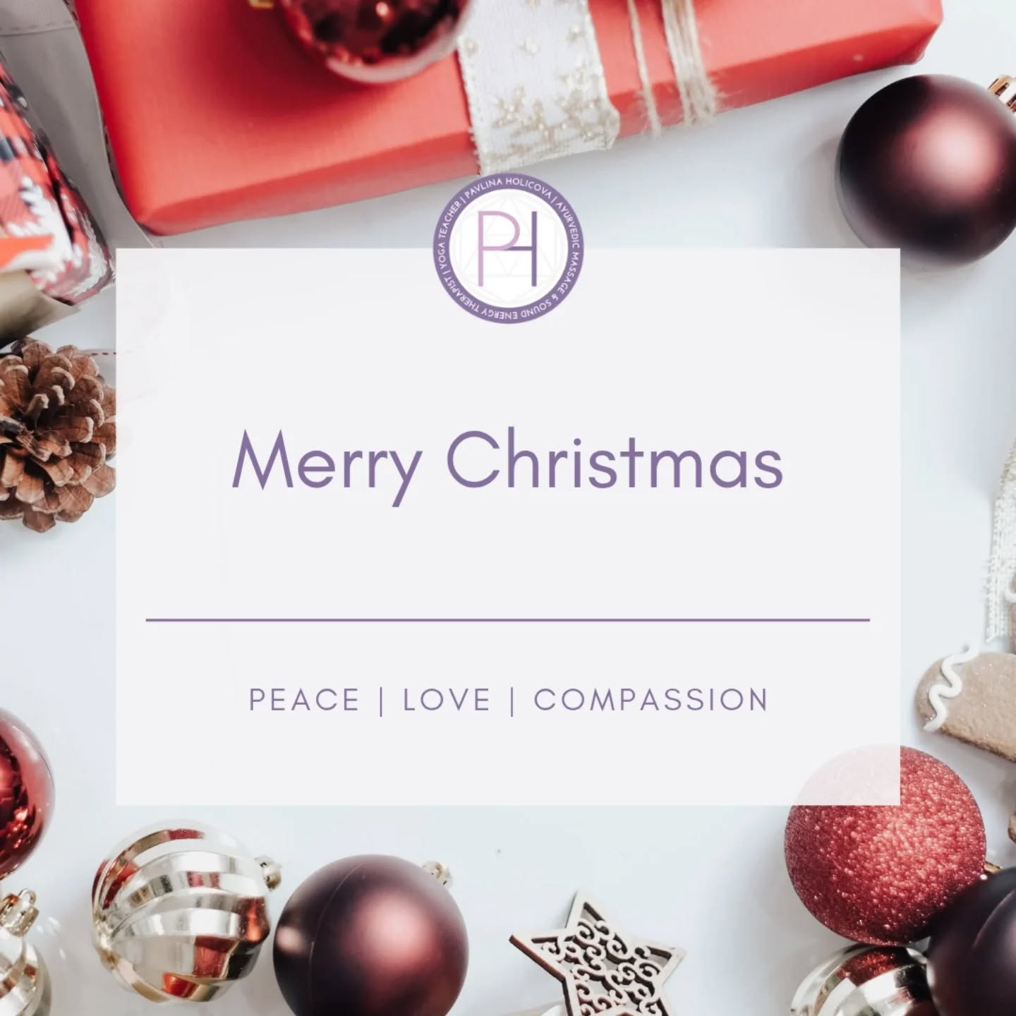 Dear All,
May the spirit of Christmas fill your home with peace, joy, and love.
Thank you for your continued support. It means a lot to me.
With love,
Pavlina 🙏💜🪷