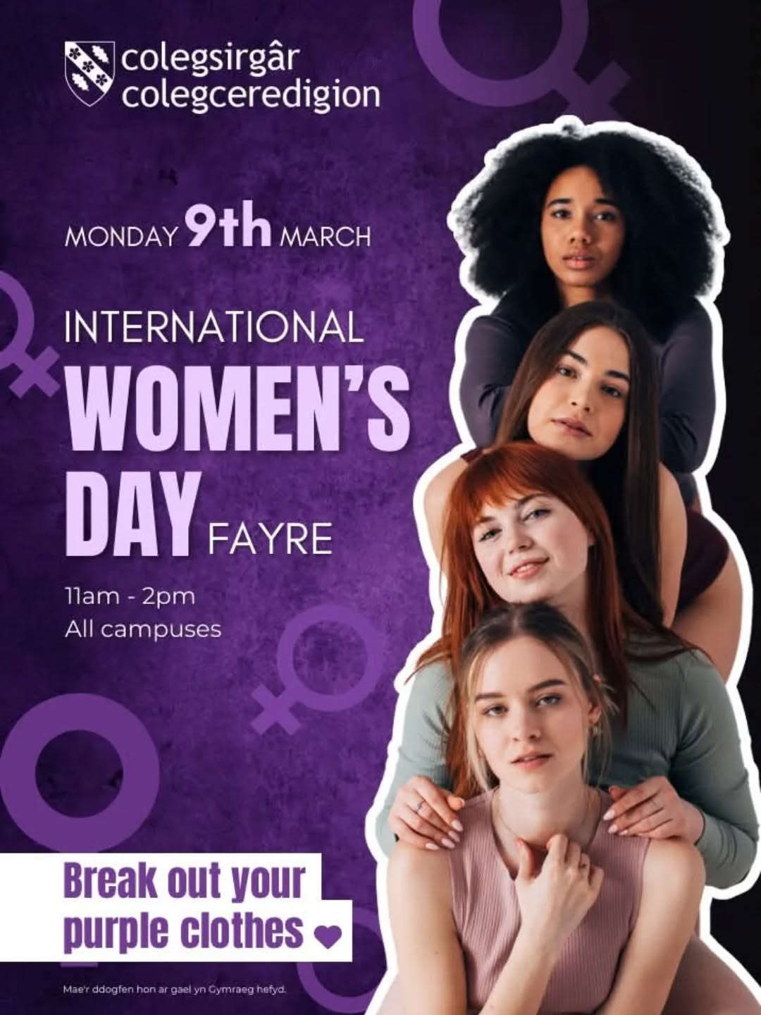 Happy International Women’s Day 💜

Celebrating together with @colegsirgaracheredigion & @carmarthenschoolofart 115 years of empowering and uplifting women everywhere. 

#internationalwomensday #IWD2026 #womensdayspecial #IWD

Photo Credit: Marketing Team Coleg Sir Gar